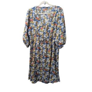 Bloomchic Floral 3/4 Sleeves Dress 14-16
